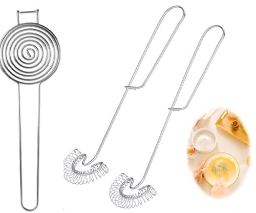 3er-Set Edelstahl-Schneebesen mit Clip-Eigelbtrenner und spiralbesen - Dichte Drahtkörbe für effizientes Mixen, schneebesen edelstahl, silberne Küchenhelfer für professionelle Küchenarbeit 3er-Set Edelstahl-Schneebesen mit Clip-Eigelbtrenner und spiralbesen - Dichte Drahtkörbe für effizientes Mixen, schneebesen edelstahl, silberne Küchenhelfer für professionelle Küchenarbeit von Rieoany