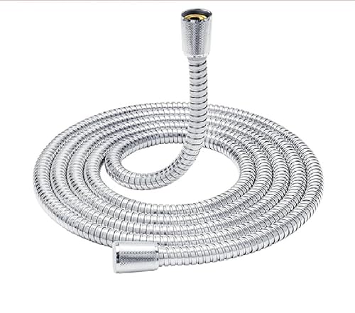 Duschschlauch 1,6 m, mit G1/2 Anschluss, Ersatz-Schlauch Dusche mit Anti-Knick-Design für Duschkopf und Wasserhahn Silber Duschschlauch 1,6 m, mit G1/2 Anschluss, Ersatz-Schlauch Dusche mit Anti-Knick-Design für Duschkopf und Wasserhahn Silber von Rieoany