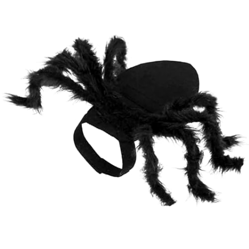 HundekostüM Halloween Verstellbarer Spinnenanzug SpinnenkostüM Katze KostüM FüR Katzen HundekostüM FüR Katzen Und Kleine Bis MittelgroßE Hunde Schwarz (S) von Rieoany
