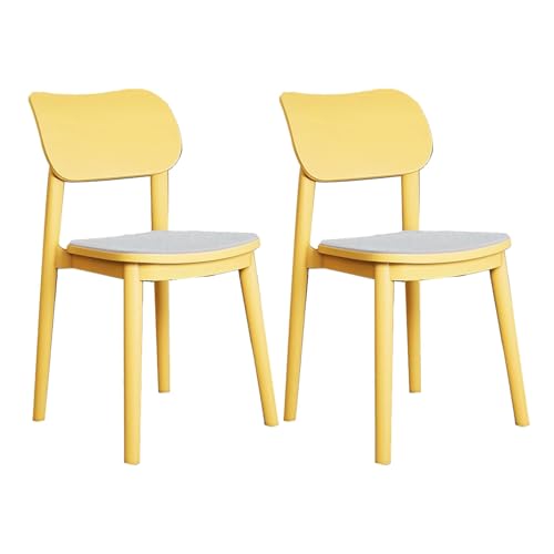 Rieort Esszimmerstühle Ergonomie Esstühle Rezeptionsstuhl Set mit 2 Premium -Plastik -Armless Essstühlen mit Sitzkissen Essstuhl modern von Rieort