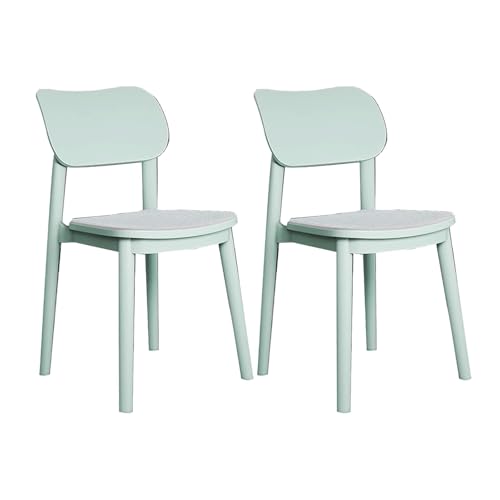 Rieort Esszimmerstühle Ergonomie Esstühle Rezeptionsstuhl Set mit 2 Premium -Plastik -Armless Essstühlen mit Sitzkissen Essstuhl modern von Rieort