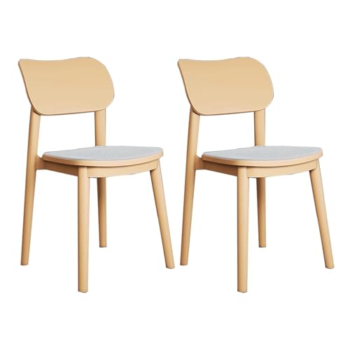 Rieort Esszimmerstühle Ergonomie Esstühle Rezeptionsstuhl Set mit 2 Premium -Plastik -Armless Essstühlen mit Sitzkissen Essstuhl modern von Rieort
