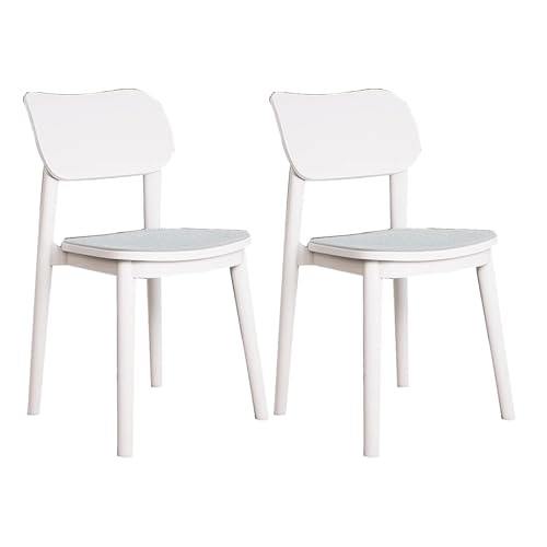 Rieort Esszimmerstühle Ergonomie Esstühle Rezeptionsstuhl Set mit 2 Premium -Plastik -Armless Essstühlen mit Sitzkissen Essstuhl modern von Rieort