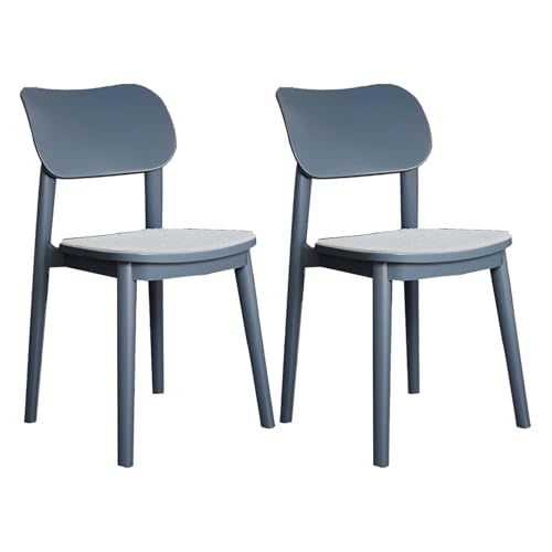 Rieort Esszimmerstühle Ergonomie Esstühle Rezeptionsstuhl Set mit 2 Premium -Plastik -Armless Essstühlen mit Sitzkissen Essstuhl modern von Rieort