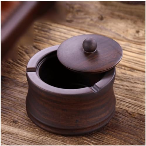 Rieort Schöner Aschenbecher aus Holz, Aschenbecher mit Deckel, Outdoor-Aschenbecher, Retro-Aschenbecher-Sets, große Kapazität für Zuhause, Büro, Innenaschenbecher Rieort Schöner Aschenbecher aus Holz, Aschenbecher mit Deckel, Outdoor-Aschenbecher, Retro-Aschenbecher-Sets, große Kapazität für Zuhause, Büro, Innenaschenbecher von Rieort