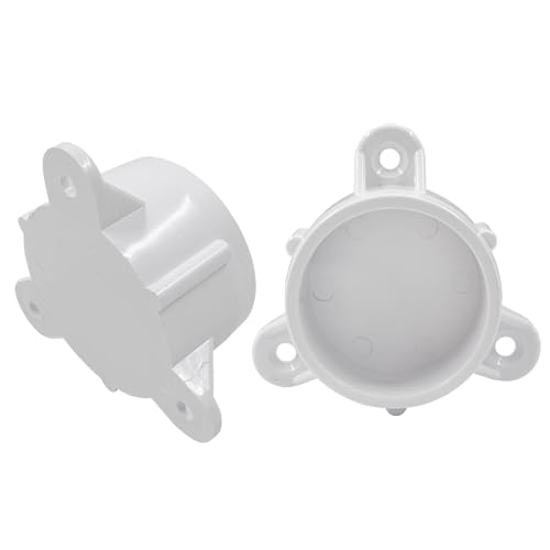 Rierdge 4 Stück 3,8 cm PVC-Tischbeinkappen, 4,8 cm ID Möbel Grade Tischschraubkappe mit Befestigungsschrauben von Rierdge