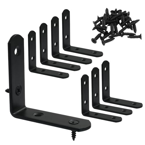 Rierdge Eckstreben, L-Halterung, 65 x 65 x 20 mm, rechtwinklige Eisen, Metallgelenk, rechtwinklige Halterung für Tische, Möbel, Regale mit Schrauben, 8 Stück von Rierdge