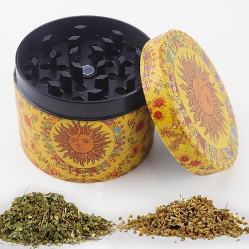Pfeffermühle Gewürzmühle Pollen Grinder Crusher für Spice, Gewürze, Herb, 4-teiliges Set mit Pollen Scraper von Rierousy