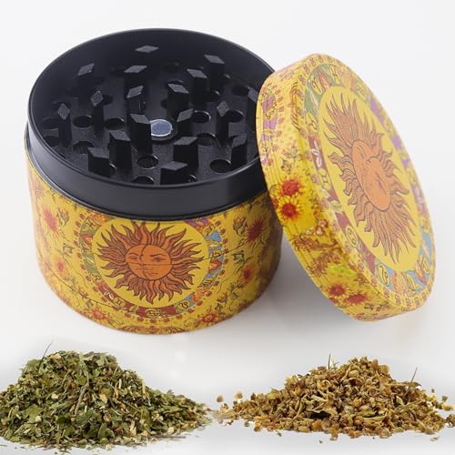Rierousy Pfeffermühle Gewürzmühle Pollen Grinder Crusher für Spice, Gewürze, Herb, 4-teiliges Set mit Pollen Scraper von Rierousy
