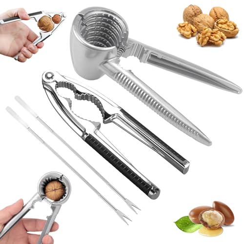 Rierousy Nussknacker Walnüsse 4 er Set, Nußknacker, Walnussknacker mit Rutschfestem Griff, Multifunktionaler Nussknacker Geeignet zum Schälen von Walnüssen, Nüssen, Hummern Usw (4-teiliges Set) Rierousy Nussknacker Walnüsse 4 er Set, Nußknacker, Walnussknacker mit Rutschfestem Griff, Multifunktionaler Nussknacker Geeignet zum Schälen von Walnüssen, Nüssen, Hummern Usw (4-teiliges Set) von Rierousy