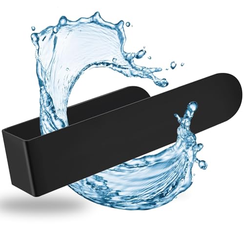 Rierousy Spüllappenhalter, Spültuchhalter Schwarz, Spültuchhalter Selbstklebend im Spülbecken und Wand, Lappenhalter Spülbecken Kann als Küchen Organizer (20cm) von Rierousy