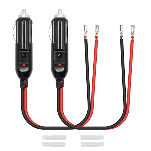 2 Stück Zigarettenanzünder führt Terminal 10inch Kabel, 16AWG 12V Auto Zigarettenanzünder männlicher Stecker mit 15A Sicherung & LED-Licht, für Auto-Wechselrichter-Kompressor und andere DIY-Stromkabel 2 Stück Zigarettenanzünder führt Terminal 10inch Kabel, 16AWG 12V Auto Zigarettenanzünder männlicher Stecker mit 15A Sicherung & LED-Licht, für Auto-Wechselrichter-Kompressor und andere DIY-Stromkabel von Riertostng