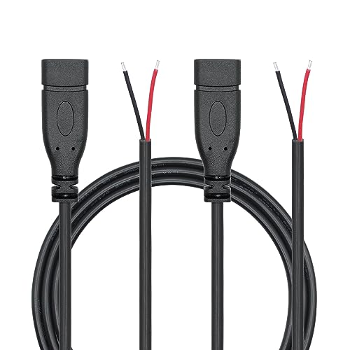 2Pcs USB C zu 2 Pin Bare Wire Open End Wire, 1M/3FT USB Typ C Female Plug Pigtail Stromkabel 22AWG 5V/3A, für USB C Geräte installiert oder Ersatz Reparatur DIY Kabel 2Pcs USB C zu 2 Pin Bare Wire Open End Wire, 1M/3FT USB Typ C Female Plug Pigtail Stromkabel 22AWG 5V/3A, für USB C Geräte installiert oder Ersatz Reparatur DIY Kabel von Riertostng