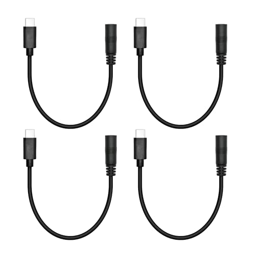 4 Stück kurzes DC 3.5mm x 1.35mm zu USB C Stromkabel 6inch, DC 35135 weiblich zu USB Typ c männlich Stecker 5V 3A Strom Ladekabel Verlängerungskabel, für kleinen Ventilator, andere USB Typ c Geräte 4 Stück kurzes DC 3.5mm x 1.35mm zu USB C Stromkabel 6inch, DC 35135 weiblich zu USB Typ c männlich Stecker 5V 3A Strom Ladekabel Verlängerungskabel, für kleinen Ventilator, andere USB Typ c Geräte von Riertostng