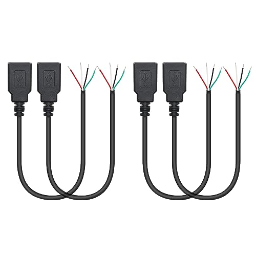 4Pcs Short USB A Female 4 Pin Bare Wire 11inch,USB 5V/2A 4 Pin Pigtail Open End Power and Data Cable,für USB Geräte installiert oder Ersatz Reparatur DIY Kabel 4Pcs Short USB A Female 4 Pin Bare Wire 11inch,USB 5V/2A 4 Pin Pigtail Open End Power and Data Cable,für USB Geräte installiert oder Ersatz Reparatur DIY Kabel von Riertostng