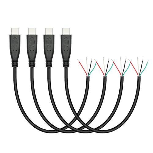 4Pcs Short USB C to 4 Pin Bare Wire Open End Wire 11inch, 5V/2A USB Type C Male Plug 4 Pin Pigtail Power and Data Cable, für USB Type C Equipment Installed oder Replacement Repair DIY Cable 4Pcs Short USB C to 4 Pin Bare Wire Open End Wire 11inch, 5V/2A USB Type C Male Plug 4 Pin Pigtail Power and Data Cable, für USB Type C Equipment Installed oder Replacement Repair DIY Cable von Riertostng