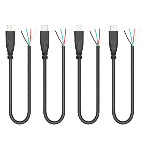 4Pcs USB C zu 4 Pin Bare Wire Open End Wire 11inch, 22AWG 5V/3A USB Typ C Stecker 4 Pin Pigtail Strom- und Datenkabel, für USB Typ C Gerät installiert oder Ersatz Reparatur DIY Kabel 4Pcs USB C zu 4 Pin Bare Wire Open End Wire 11inch, 22AWG 5V/3A USB Typ C Stecker 4 Pin Pigtail Strom- und Datenkabel, für USB Typ C Gerät installiert oder Ersatz Reparatur DIY Kabel von Riertostng