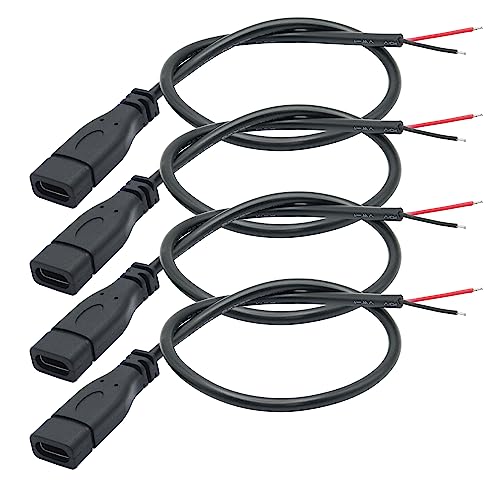 Kurzes USB C zu 2 Pin Bare Wire Open End Kabel 10inch, 5V/3A USB Typ C Female Plug Pigtail Power Wire, für und USB C Geräte installiert oder Ersatz Reparatur DIY Kabel Kurzes USB C zu 2 Pin Bare Wire Open End Kabel 10inch, 5V/3A USB Typ C Female Plug Pigtail Power Wire, für und USB C Geräte installiert oder Ersatz Reparatur DIY Kabel von Riertostng