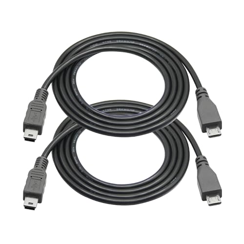 Micro USB zu Mini USB Lade Datenkabel, 1M/3FT USB 2.0 Micro USB Stecker zu Mini USB Stecker Konverter mit OTG Funktion, Kompatibel Handy, Tablet, MP3 Player, Game Controller, Digitalkamera(2Pcs) von Riertostng