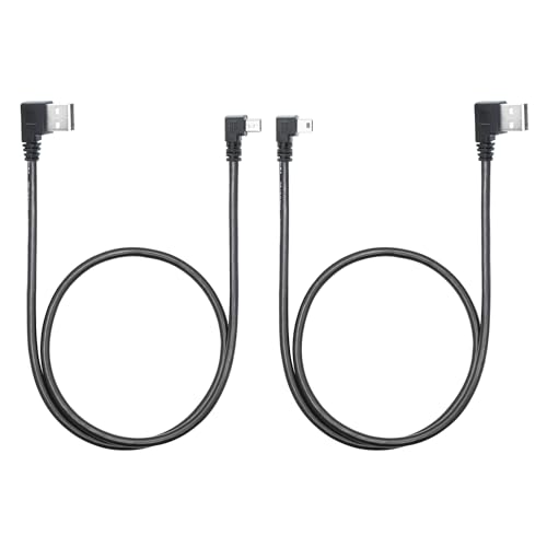 Mini USB Power Data Cable Kabel 1.9FT, 90 Grad USB Ein männlicher rechter Winkel zu Mini USB männlicher linker & rechter Winkel Lade, für GPS, Dash Cam, Festplatte usw-1Paar Mini USB Power Data Cable Kabel 1.9FT, 90 Grad USB Ein männlicher rechter Winkel zu Mini USB männlicher linker & rechter Winkel Lade, für GPS, Dash Cam, Festplatte usw-1Paar von Riertostng