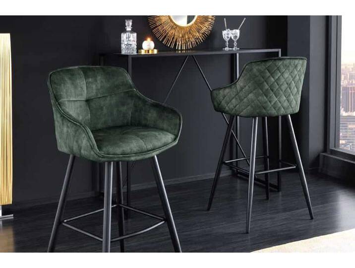 Design Barhocker EUPHORIA dunkelgrün Samt schwarze Metallbeine Barstuhl mit Lehne Polsterstuhl für Küche Tresenhocker Bistrohocker Küchenhocker Glamour Retro Design Barhocker EUPHORIA dunkelgrün Samt schwarze Metallbeine Barstuhl mit Lehne Polsterstuhl für Küche Tresenhocker Bistrohocker Küchenhocker Glamour Retro von Riess-Ambiente.de