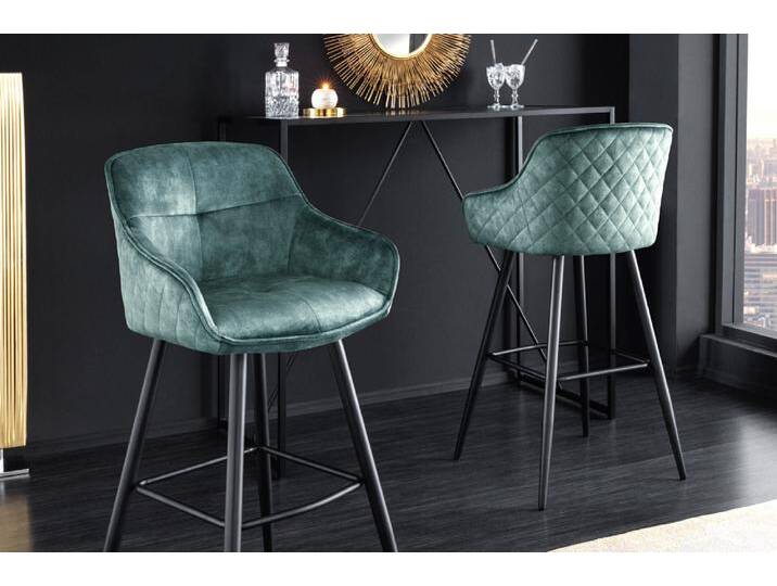 Design Barhocker EUPHORIA petrol Samt schwarze Metallbeine Barstuhl mit Lehne Polsterstuhl für Küche Tresenhocker Bistrohocker Küchenhocker Retro Design Barhocker EUPHORIA petrol Samt schwarze Metallbeine Barstuhl mit Lehne Polsterstuhl für Küche Tresenhocker Bistrohocker Küchenhocker Retro von Riess-Ambiente.de