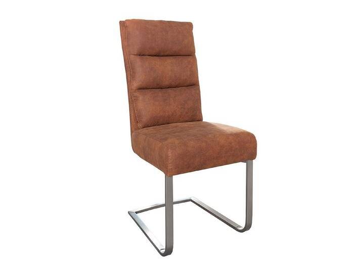Design Freischwinger Stuhl COMFORT hellbraun mit Edelstahl-Gestell Polsterstuhl Esszimmerstuhl Küchenstuhl Industrie & Loft Design Freischwinger Stuhl COMFORT hellbraun mit Edelstahl-Gestell Polsterstuhl Esszimmerstuhl Küchenstuhl Industrie & Loft von Riess-Ambiente.de
