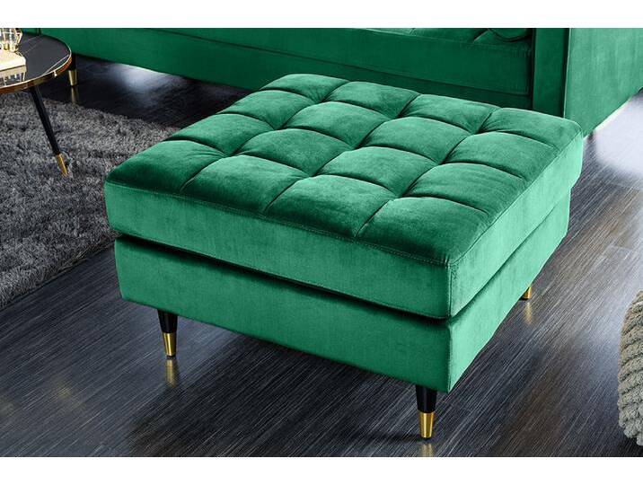 Design Hocker COZY VELVET 80cm smaragdgrün Samt goldene Füße Glamour Modern Retro Design Hocker COZY VELVET 80cm smaragdgrün Samt goldene Füße Glamour Modern Retro von Riess-Ambiente.de