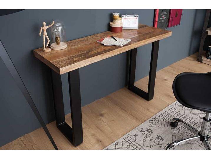 Design Konsolentisch IRON CRAFT 115cm Mangoholz Eisen Schreibtisch Industrie & Loft Natur Rustikal von Riess-Ambiente.de