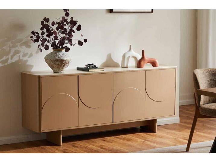 Design Sideboard SAVOY 180cm grau beige greige Travertin Keramik Stauraum 3D-Front Modern Retro Design Sideboard SAVOY 180cm grau beige greige Travertin Keramik Stauraum 3D-Front Modern Retro von Riess-Ambiente.de