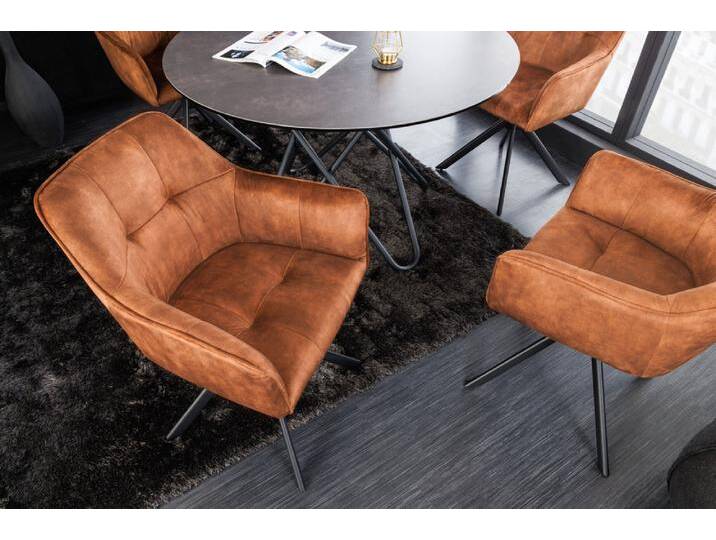 Design Stuhl LOFT kupferbraun Samt drehbar Metallgestell schwarz mit Armlehne Polsterstuhl Esszimmerstuhl Design Stuhl LOFT kupferbraun Samt drehbar Metallgestell schwarz mit Armlehne Polsterstuhl Esszimmerstuhl von Riess-Ambiente.de