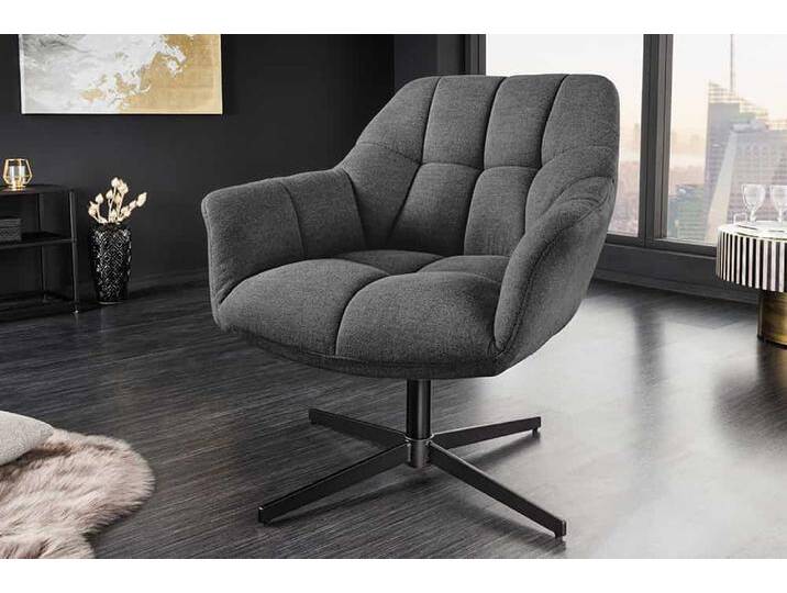 Drehbarer Design Sessel PAPILLON anthrazit 360° schwarz Metall höhenverstellbar Industrie & Loft Modern Drehbarer Design Sessel PAPILLON anthrazit 360° schwarz Metall höhenverstellbar Industrie & Loft Modern von Riess-Ambiente.de