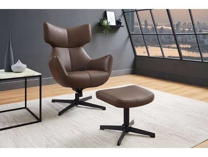 Drehbarer Sessel VOGUE braun Kunstleder schwarze Metallbeine mit Armlehne Industrie & Loft Modern Drehbarer Sessel VOGUE braun Kunstleder schwarze Metallbeine mit Armlehne Industrie & Loft Modern von Riess-Ambiente.de