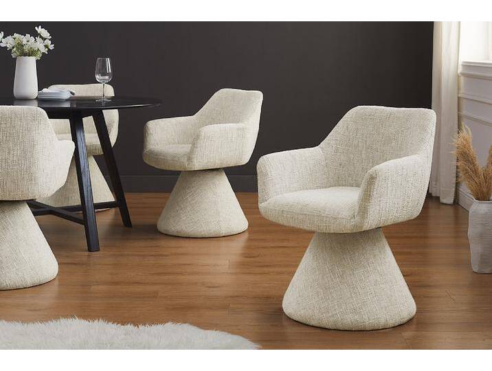 Drehbarer Stuhl AMBIENTO beige Chenille 180° mit Auto-Return Polsterstuhl Esszimmerstuhl Küchenstuhl Boheme Modern Natur Retro Drehbarer Stuhl AMBIENTO beige Chenille 180° mit Auto-Return Polsterstuhl Esszimmerstuhl Küchenstuhl Boheme Modern Natur Retro von Riess-Ambiente.de