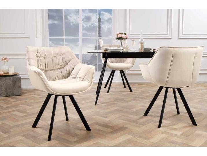 Drehbarer Stuhl THE DUTCH COMFORT champagner beige Samt schwarze Metallbeine Polsterstuhl Esszimmerstuhl Küchenstuhl Glamour Industrie & Loft Modern Retro Drehbarer Stuhl THE DUTCH COMFORT champagner beige Samt schwarze Metallbeine Polsterstuhl Esszimmerstuhl Küchenstuhl Glamour Industrie & Loft Modern Retro von Riess-Ambiente.de