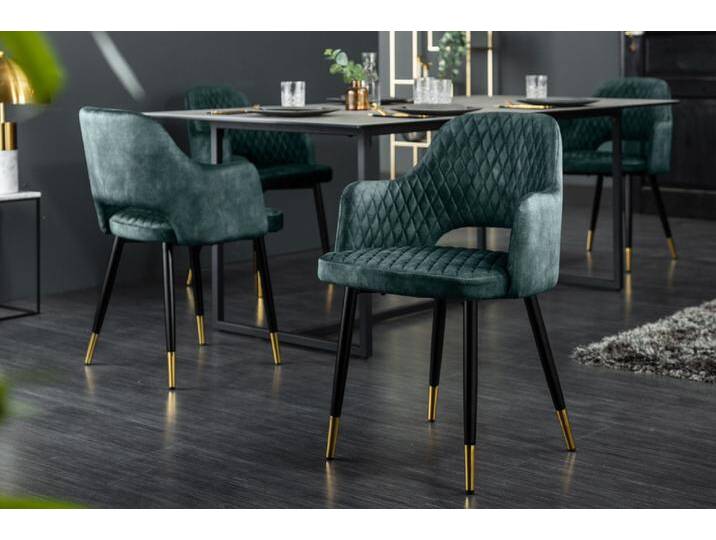 Eleganter Stuhl PARIS petrol Samt Ziersteppung Fußkappen gold Retro-Design mit Armlehnen Polsterstuhl Esszimmerstuhl Küchenstuhl Eleganter Stuhl PARIS petrol Samt Ziersteppung Fußkappen gold Retro-Design mit Armlehnen Polsterstuhl Esszimmerstuhl Küchenstuhl von Riess-Ambiente.de