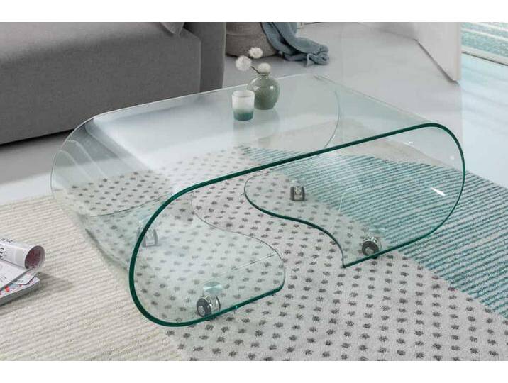Extravaganter Glas Couchtisch FANTOME 90cm transparent rechteckig Sofatisch Wohnzimmertisch Modern Extravaganter Glas Couchtisch FANTOME 90cm transparent rechteckig Sofatisch Wohnzimmertisch Modern von Riess-Ambiente.de