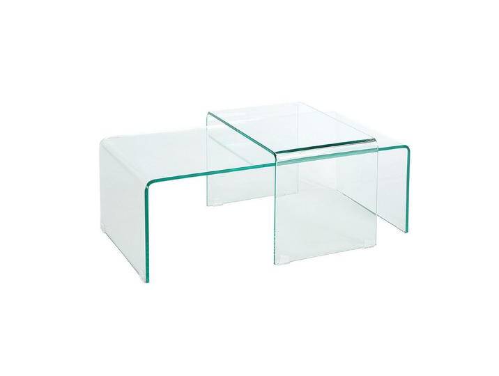 Hochwertiges 2er Set Glas Couchtisch FANTOME 100cm transparent rechteckig Sofatisch Wohnzimmertisch Satztisch Modern Hochwertiges 2er Set Glas Couchtisch FANTOME 100cm transparent rechteckig Sofatisch Wohnzimmertisch Satztisch Modern von Riess-Ambiente.de