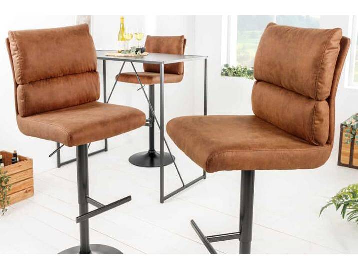 Höhenverstellbarer Barhocker COMFORT antik braun Microfaser drehbar mit Lehne Metall schwarz Polsterstuhl für Küche Tresenhocker Bistrohocker Küchenhocker Industrie & Loft Modern Retro Höhenverstellbarer Barhocker COMFORT antik braun Microfaser drehbar mit Lehne Metall schwarz Polsterstuhl für Küche Tresenhocker Bistrohocker Küchenhocker Industrie & Loft Modern Retro von Riess-Ambiente.de