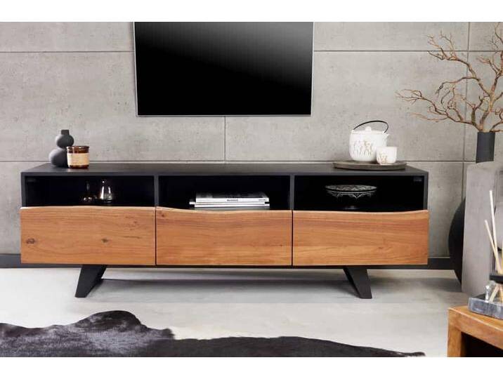Industrial Design TV-Board ORGANIC ARTWORK 140cm Akazie Massivholz Eisengestell Industrie & Loft Natur Rustikal Industrial Design TV-Board ORGANIC ARTWORK 140cm Akazie Massivholz Eisengestell Industrie & Loft Natur Rustikal von Riess-Ambiente.de