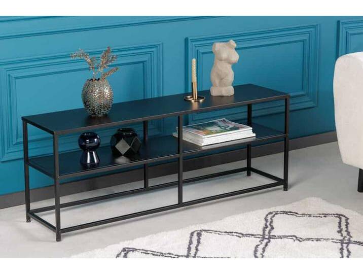 Industrial Konsolentisch DURA STEEL 120cm schwarz Metall TV-Regal mit zwei Ablagen rechteckig Industrie & Loft Modern Industrial Konsolentisch DURA STEEL 120cm schwarz Metall TV-Regal mit zwei Ablagen rechteckig Industrie & Loft Modern von Riess-Ambiente.de