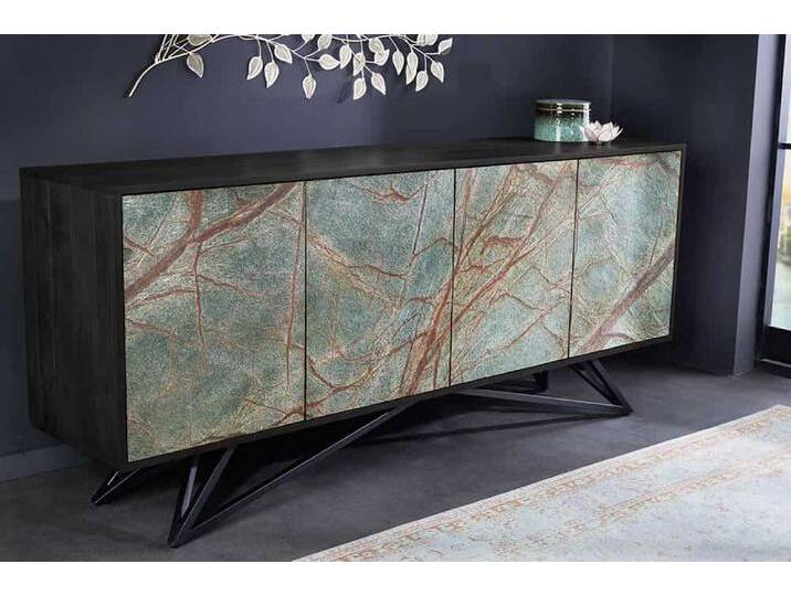 Massivholz Sideboard MOUNTAIN SOUL 175cm echter Naturstein schwarz Akazie Anrichte Massivholz Sideboard MOUNTAIN SOUL 175cm echter Naturstein schwarz Akazie Anrichte von Riess-Ambiente.de