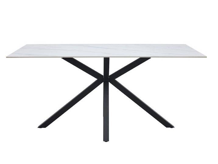 Moderner Esstisch GALAXIE 160cm weiß Keramik schwarz Metall Sterngestell rechteckig Esszimmertisch 6 Personen Moderner Esstisch GALAXIE 160cm weiß Keramik schwarz Metall Sterngestell rechteckig Esszimmertisch 6 Personen von Riess-Ambiente.de