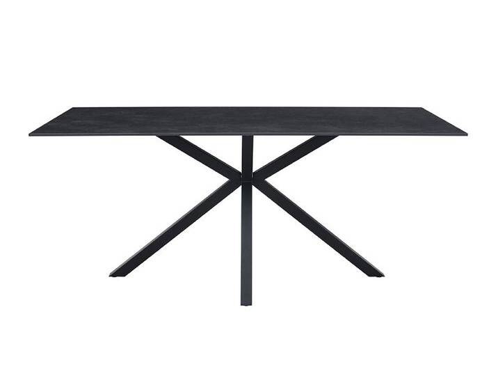 Moderner Esstisch GALAXIE 180cm grau Keramik schwarz Metall Sterngestell rechteckig Esszimmertisch 6 Personen von Riess-Ambiente.de
