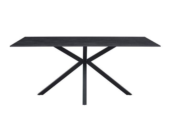 Moderner Esstisch GALAXIE 180cm grau Keramik schwarz Metall Sterngestell rechteckig Esszimmertisch 6 Personen von Riess-Ambiente.de