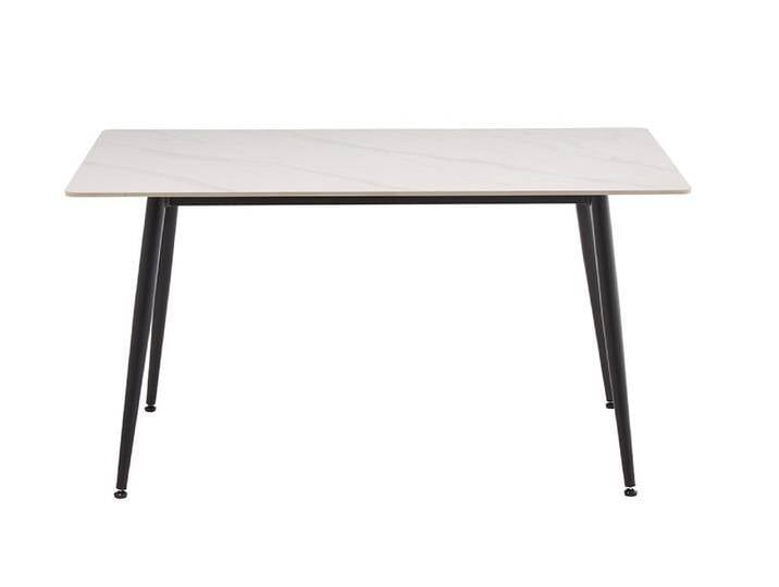 Moderner Esstisch MILANO 140cm weiß Keramik schwarze Metallbeine rechteckig Esszimmertisch 6 Personen Moderner Esstisch MILANO 140cm weiß Keramik schwarze Metallbeine rechteckig Esszimmertisch 6 Personen von Riess-Ambiente.de