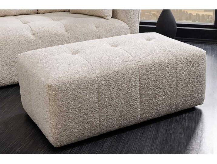 Moderner Hocker ROYAL 120cm champagner beige Bouclé Federkern Sitzhocker Moderner Hocker ROYAL 120cm champagner beige Bouclé Federkern Sitzhocker von Riess-Ambiente.de