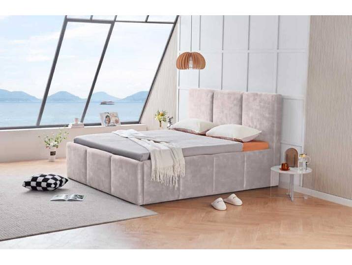 Modernes Boxbett ATELIER 180x200cm champagner Samt mit Lattenrost und Stauraum Modernes Boxbett ATELIER 180x200cm champagner Samt mit Lattenrost und Stauraum von Riess-Ambiente.de
