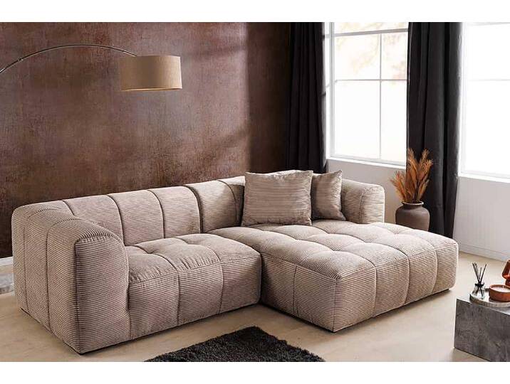 Modernes Ecksofa ZERO GRAVITY 240cm greige Cord 3-Sitzer Couch L-Form Wohnzimmer Modernes Ecksofa ZERO GRAVITY 240cm greige Cord 3-Sitzer Couch L-Form Wohnzimmer von Riess-Ambiente.de