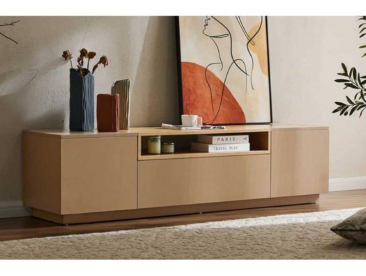 Modernes TV-Board LOFT 160cm natur grau beige greige drei Fächer Schublade Modernes TV-Board LOFT 160cm natur grau beige greige drei Fächer Schublade von Riess-Ambiente.de